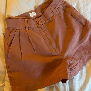 Wilfred salmon colored pleated shorts